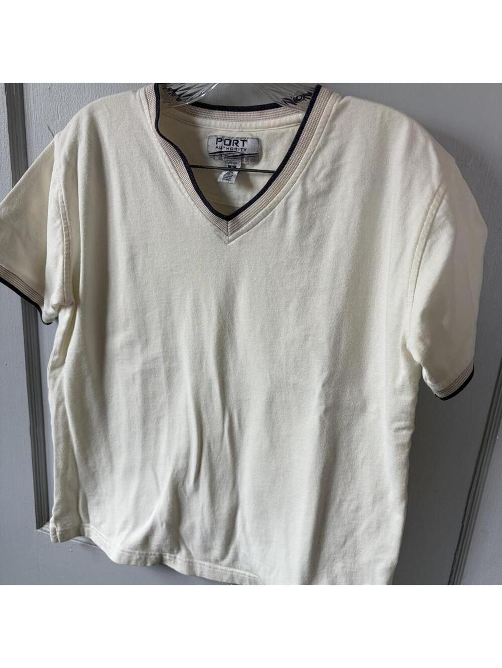 Port Authority Women's Cream and White Tshirt
